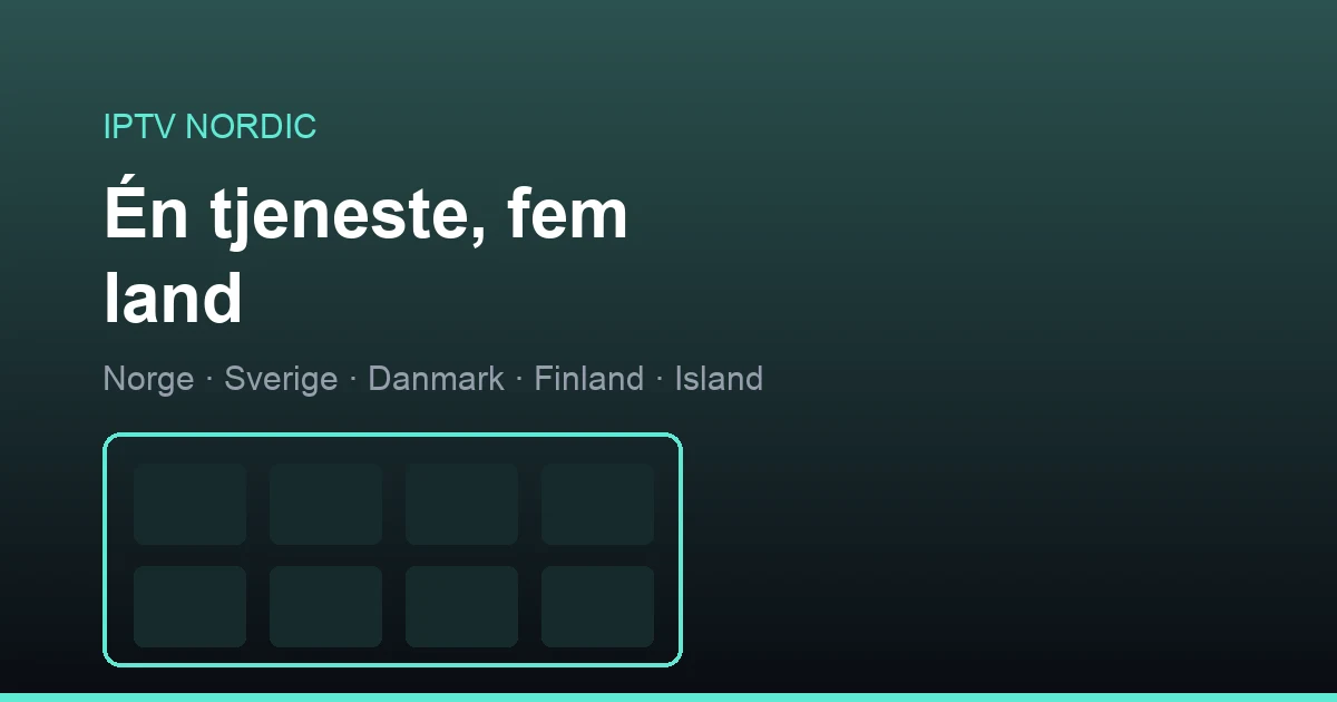 MacBook på et skrivebord som viser IPTV Nordic sitt kanalgrensesnitt med filmer og TV-kanaler
